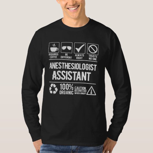 T-shirt Anesthesiologist Assistant Job Title Quote Coworke (Devant)