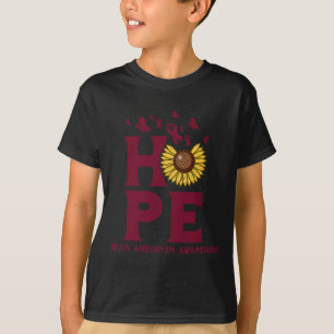 T-shirt Aneurysme Bourgogne Espérance Vintage Sunflower Se