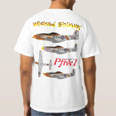 T-shirt ANG "de shimmy mauvais" de Pfive1 P-51 (Dos)