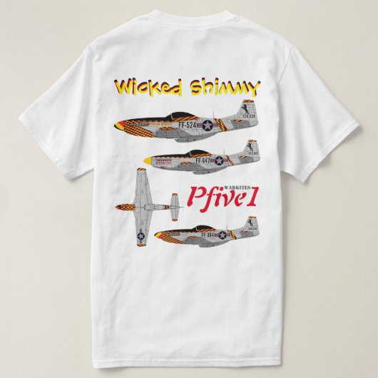 T-shirt ANG "de shimmy mauvais" de Pfive1 P-51 (Design dos)