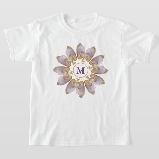 T-shirt Ange Abstraite ailes Mandala Monogramme fractal (Poser)