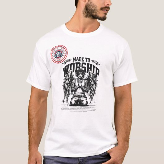 T-shirt Ange afro-américain (Devant)