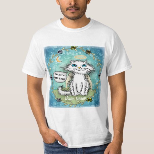T-shirt Ange Chat Scraggles (Devant)