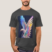 T-shirt Ange d'aigle gracieux avec ailes arc-en-ciel (Devant)
