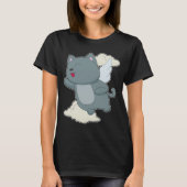 T-shirt Ange de chat ailes Nuages (Devant)
