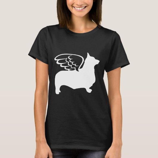 T-shirt Ange de chien Corgi (Devant)