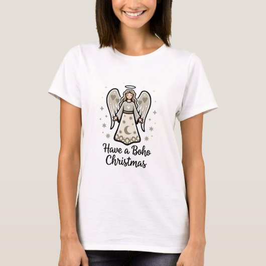T-shirt Ange de Noël Boho (Devant)