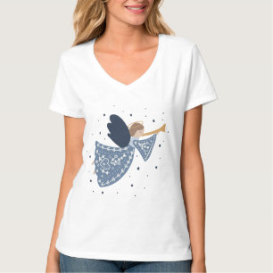 T-shirt Ange de Noël personnalisé Vacances Paix Terre