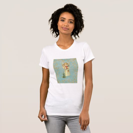 T-shirt Ange de Noël Vintage (Devant entier)