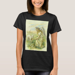 T-shirt Ange de Pâques religieux vintage victorien avec ag