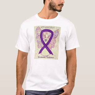 T-shirt Ange de ruban de sensibilisation à la vio