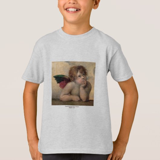 T-shirt Ange de Sistine Madonna par Raphael (Devant)