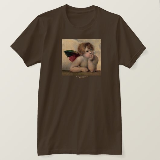T-shirt Ange de Sistine Madonna par Raphael (Design devant)