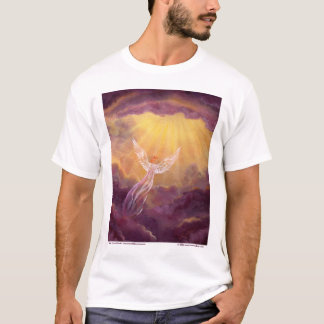 T-shirt Ange en nuages mauve