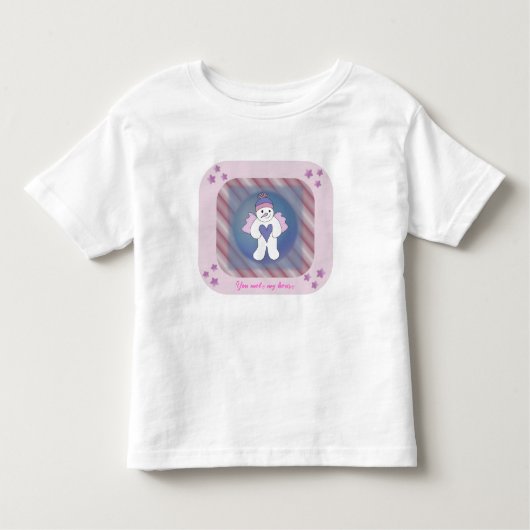 T-shirt Ange Neige Rose (Devant)