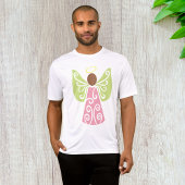 T-shirt Ange rose Verte Ailes Vertes Spirituel Décoratif
