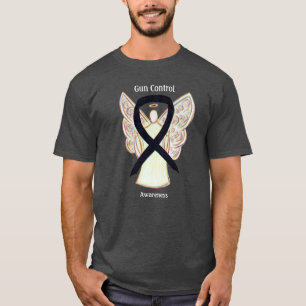 T-Shirt Ange Ruban de Sensibilisation Contrôle des