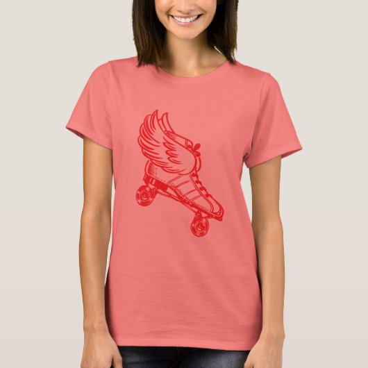 T-shirt ange sur roues (Devant)