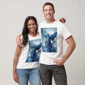 T-shirt Angel bleu (Unisexe)
