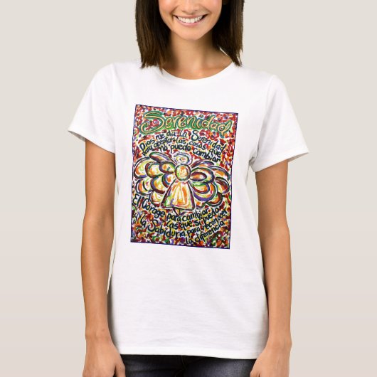 T-shirt Angel de prière (devant) (Devant)