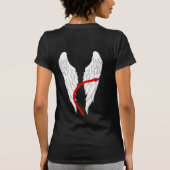 T-shirt Angel & Diable 50% (Long Red Tail White Ailes) (Dos)
