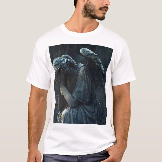 T-shirt Angel en pierre de pleur foncé (Devant)