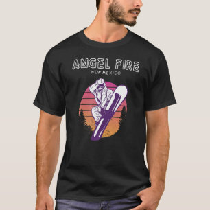 T-shirt Angel Fire Nouveau Mexique Retro Snowboarder