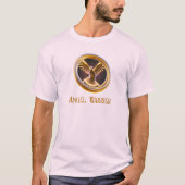 T-shirt Angel guerrier d'or ailes rose (Devant)
