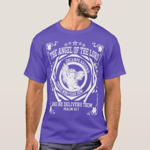 T-shirt Angel of The Lord Christian Streetwear Psalm 347 D
