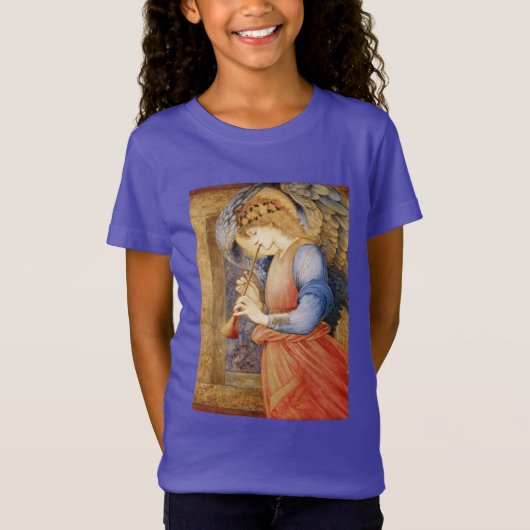 T-Shirt Angel Playing a Flageolet (par Edward Burne-Jones) (Devant)