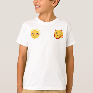 T-shirt Angel vs Devil Emoji PEressonalize