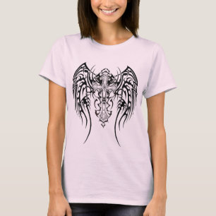 T-shirt Angel Wings Cross Motif