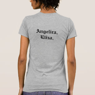 T-shirt Angélique officinale, Eliza, et Peggy. Citation d