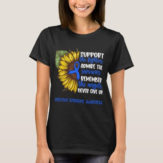 T-shirt Angelman Syndrome Sensibilisation Ruban Support Ca (Devant)