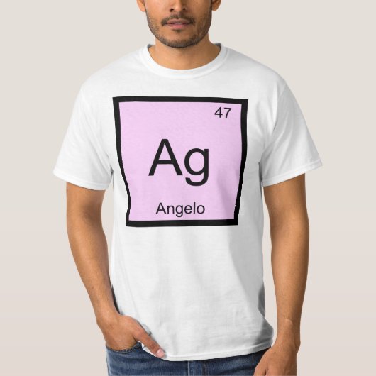 T-shirt Angelo Nom Chimie Élément Tableau Périodique (Devant)