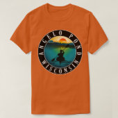 T-shirt Angelo Pond Wisconsin Kayaking (Design devant)