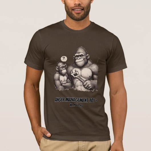 T-shirt Anger Management 101 – Funny Gorilla Dad Mechanic (Devant)