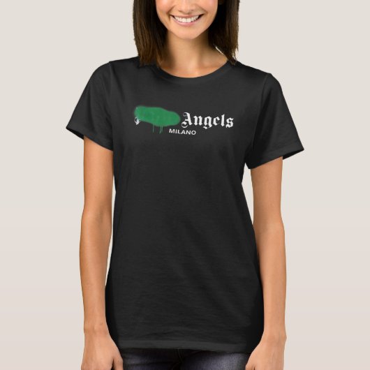 T-shirt Anges, Jolies Anges Spray Jaune (Devant)
