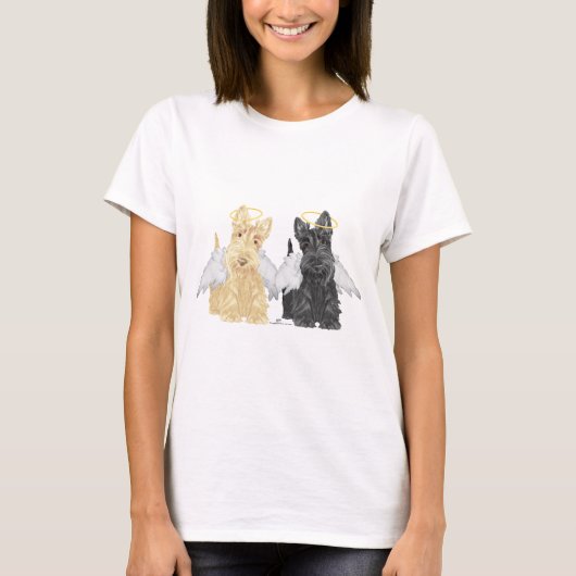 T-shirt Anges Scottish Terrier (Devant)