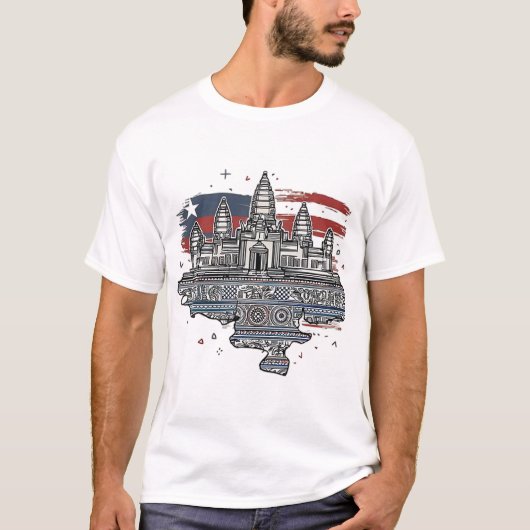 T-SHIRT ANGKOR WAT AU CAMBODGE (Devant)