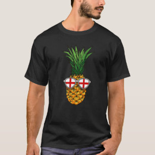 T-shirt Anglais Ananas Angleterre Drapeau Lunettes de sole