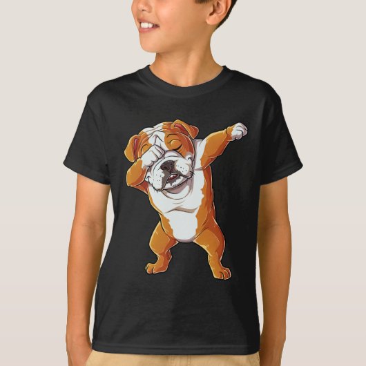 T-shirt Anglais Bulldog Boys Dab Dance Puppy Lover (Devant)