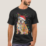 T-shirt Anglais Bulldog Christmas Reindeer Santa Hat Funny<br><div class="desc">Chien de Noël Anglais Rennes de Noël Santa Hat Funny Chien T-shirt</div>