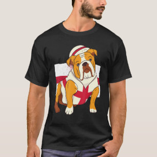 T-shirt Anglais Bulldog England Drapeau Mens Anglais Drape