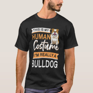 T-shirt Anglais Bulldog Halloween Costume Vêtements Pour E