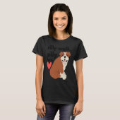 T-shirt Anglais Bulldog Silly Walk Silly Face (Devant entier)