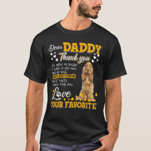 T-shirt Anglais Cocker Espagnol Cher Papa Merci Pour Être