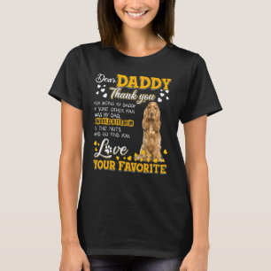 T-shirt Anglais Cocker Espagnol Cher Papa Merci Pour Être