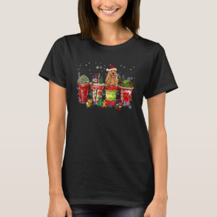 T-shirt Anglais Cocker Spaniel Iced Latte Snowmen Sweets S