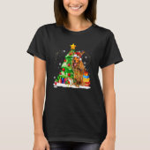 T-shirt Anglais Cocker Spaniel Reindeer lumières de Noël D (Devant)